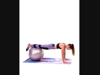 a set of exercises with fitball